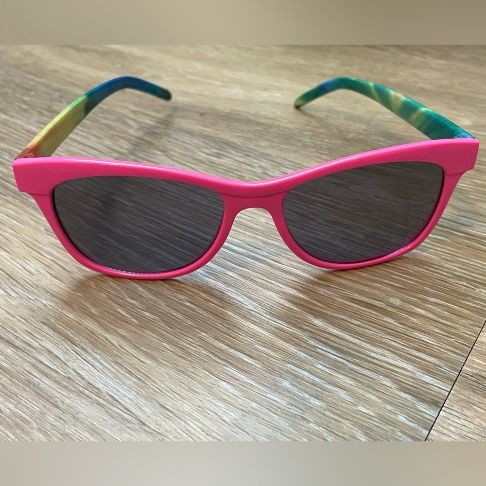 Pink Sunglasses with Rainbow Sides